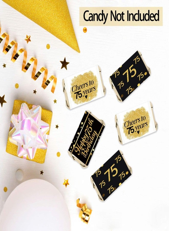 PANHUI 75th Birthday Party Mini Candy Bar Wrappers - 75th Birthday Party Decor - 45 Stickers - Image 3