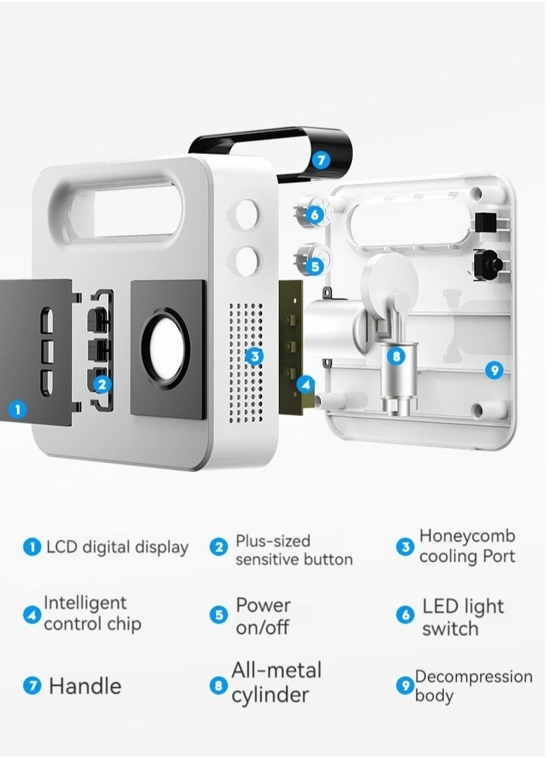 Generic - Portable car air pump automatic charging car digital display tire air pump portable car air pump - Image 1