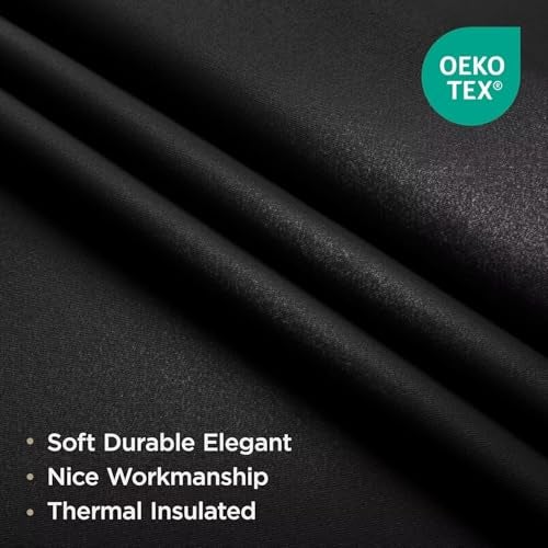 Joydeco Blackout Curtains for Bedroom,Black Out Curtains 84 Inch Long,Black Curtains with Grommets,Noise Reducing Energy Saving Wrinkle-Free Drapes for Living Room,Halloween Window Treatments 2 Panels - Image 2