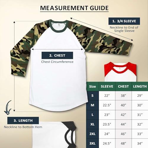 DREAM USA Men's Casual 3/4 Sleeve Baseball Tshirt Raglan Jersey Shirt Black/Burgundy Small - Image 4