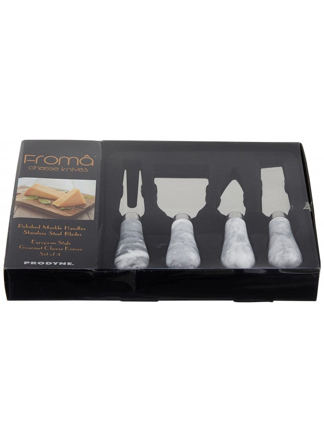 Prodyne KM-4-W Froma Knives Cheese Knife, Set of 4, White - Image 3