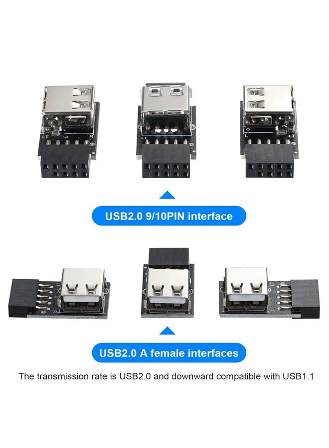 MZHOU موصل USB 2.0 9Pin/10Pin للوحة الأم، محول USB 9pin إلى نوع A - Image 3