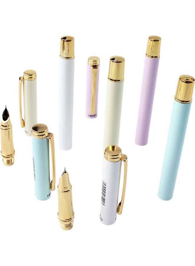 Hero [Back-To Gift] Fountain Pen 1302D Iridium Nib, Student Posture Correction Pen, Office Signature Pen Ink Pen, Pink (Dark Ef Nib) - Image 3