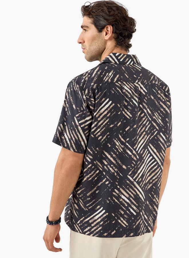 ايكونيك قميص بطبعة تجريدية أيقونية بأكمام قصيرة - Image 3