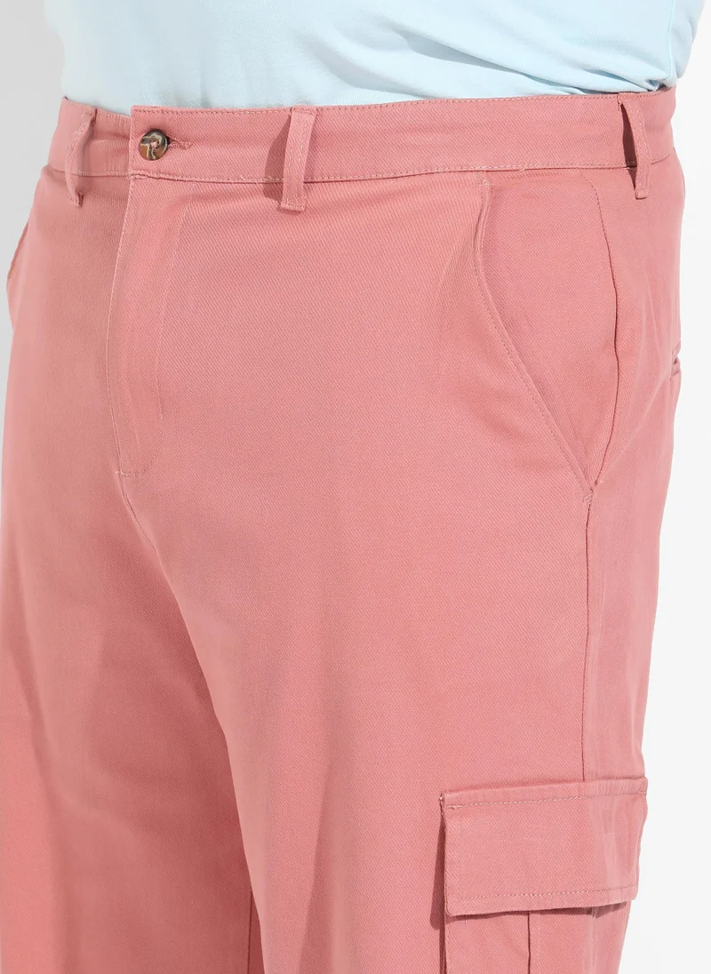 Instafab Plus Instafab Plus Men's Nude Pink Cargo Shorts