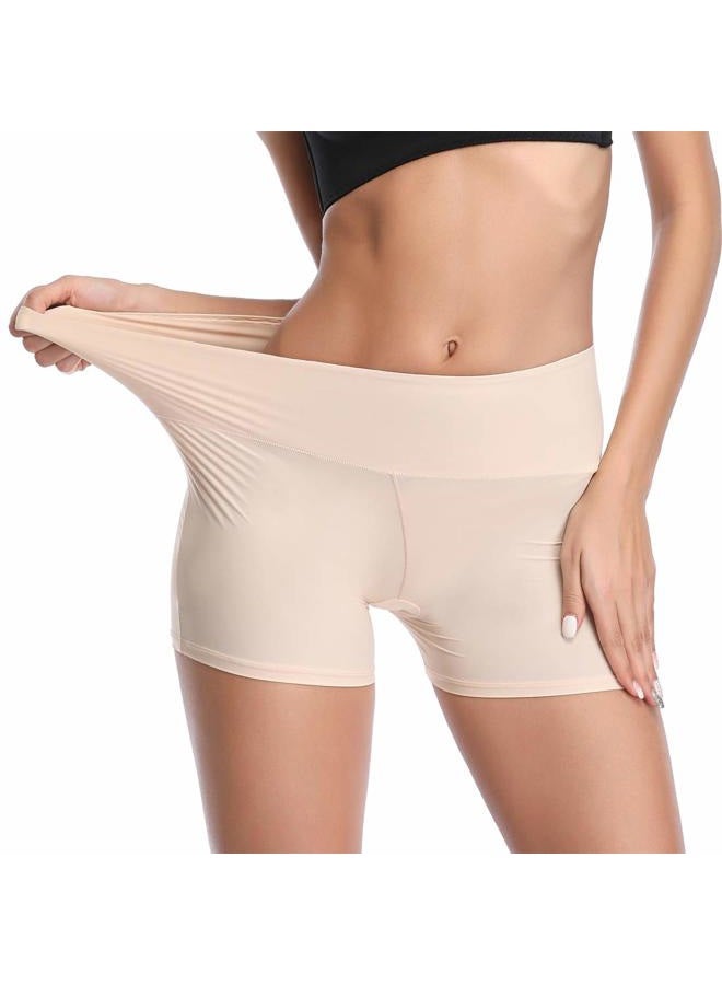 JOYSHAPER Boyshorts Panties for Women Anti Chafing Underwear Slip Shorts for Women Under Dress, Nude（wide Waistband）, XL - Image 1