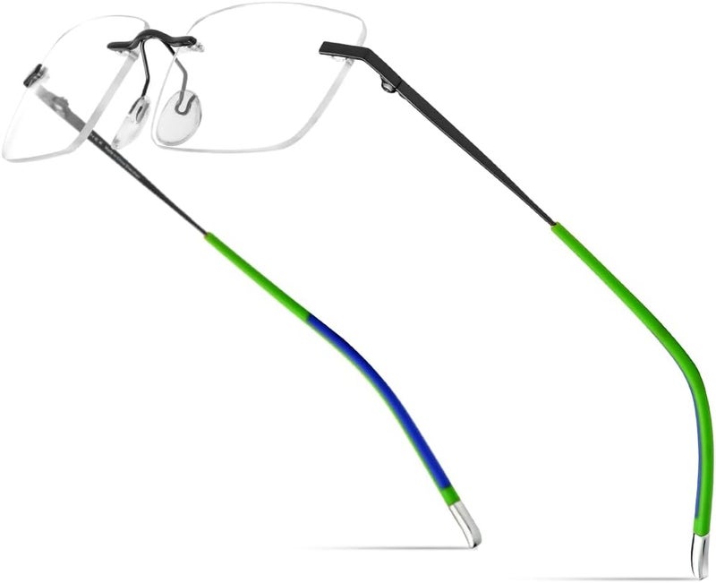 FONEX Titanium Glasses Frame,Rimless Frameless Optical Eyewear Eyeglasses for Men and Women F85634 - Image 1