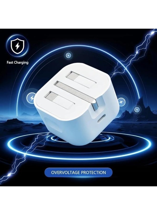 HR charger PD Fast Charge, Type-C Port, Universal Adapter for Samsung Galaxy S20 S21 S22 S23 Note 20, Compatible with Mobile/Tablet, iPhone 15/16/17 / Black/White 35W - Image 2