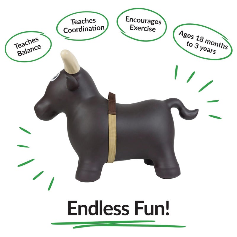 Big Country Toys Lilâ€™ Bucker Bull & PBR Bucking Chute Kids Toys Set, Rodeo Ride On Toys for 18 Months to 3+ Years, Inflatable Bouncy Animals for Toddlers with Pump - Image 3