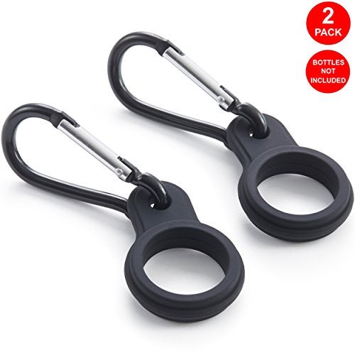 Sunsella Silicone Water Bottle Carrier with Carabiner (2 Pack) - Image 2
