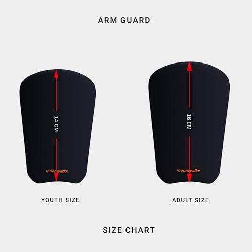 moonwalkr Cricket Arm Guard Premium Protective Gear for Batter's Height (5'4" - 6'6") Arm Guard Cricket for Men Cricket Accessories Lightweight & Comfortable Arm Guard for Safety (Blue, Adult) - Image 4