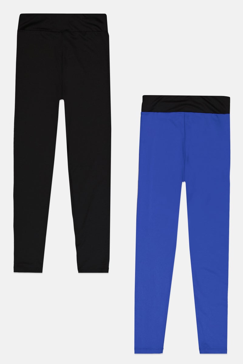 Cool Club بنطلونات ليغينغز مطبوعة للأطفال البنات 2 قطعة، متعددة الألوان - Image 3