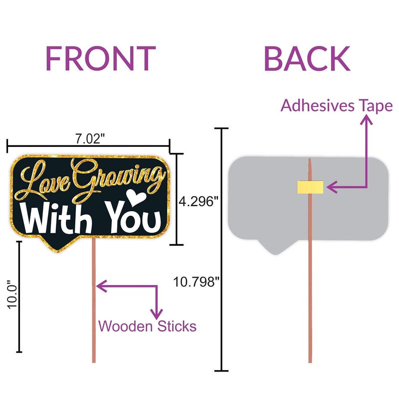 Wobbox Anniversary Party Props with Black & Golden Simer Font Bunting Banner & Balloon, Anniversary Party Decoration (47 Pcs Combo) - Image 3
