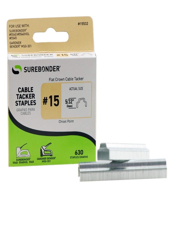 Surebonder #15 Flat Crown Cable Tacker Staples - 630 ct. - Image 3
