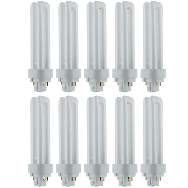 Sunlite PLD18/E/SP65K/10PK 6500K Daylight Fluorescent 18W PLD Double U-Shaped Twin Tube CFL Bulbs with 4-Pin G24Q-2 Base (10 Pack) - Image 5