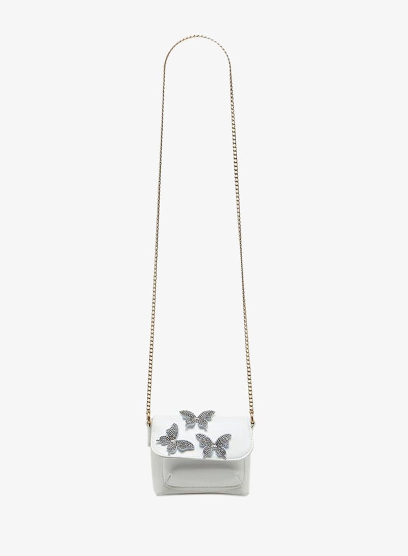 Flora Bella By Shoexpress Crossbody Bag With Butterfly Embellishment - Image 3