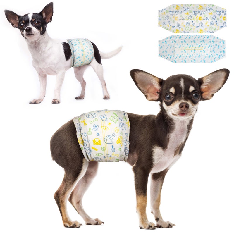 Dono Disposable Male Dog Diapers, Super Absorbent Male Dog Wraps for Small to Large Dogs, 360Â° Leak-Proof with Wetness Indicator,S,48PCS - Image 1