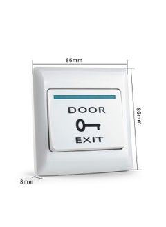 GOMETY 2 Pack，Door Exit Push Button Switch Door for Security System for Electric Lock, 86 X 86 mm, Water Resistant Door EXIT  - Image 4