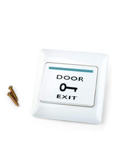GOMETY 2 Pack，Door Exit Push Button Switch Door for Security System for Electric Lock, 86 X 86 mm, Water Resistant Door EXIT  - Image 2