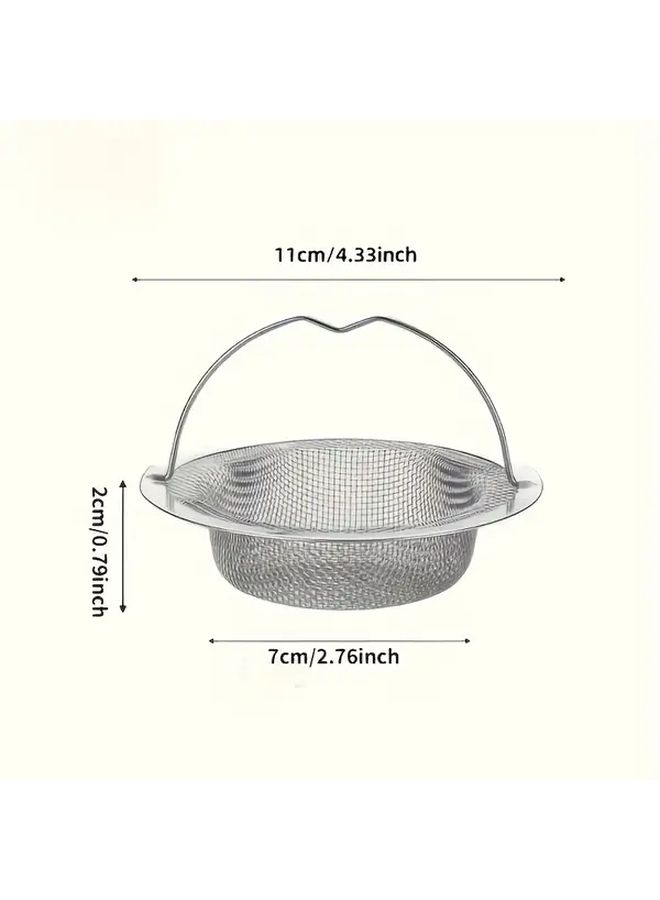 2 Pcs Fine Mesh Kitchen Sink Strainer With Handle Rust Resistant Easy Cleaning - Image 3