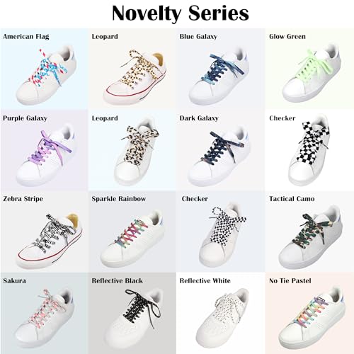 5Chaos Reflective Star Shoelaces, Jogging Running Night Club Party Dancing Shoe Laces for Women Kids Girls Men, Shoestring with Aglets 1Pair (47" (120CM), White) - Image 5