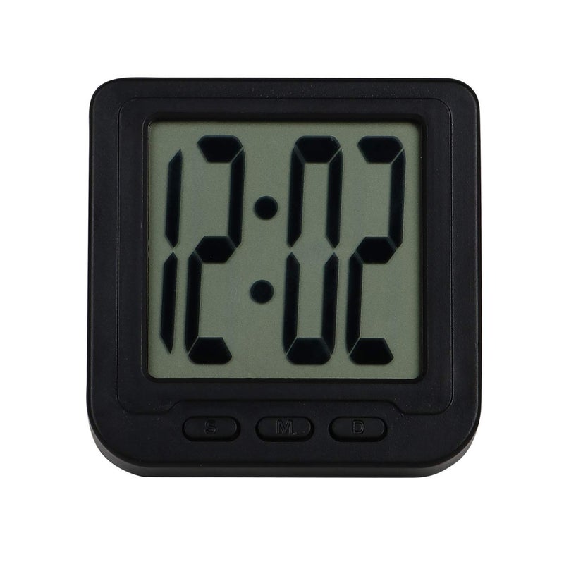 Generic UK Traders Plastic Digital LED Date and Time Clock with Flexible Back Stand for Home and Office Desk Car Dashboard Fridge Black  - Image 1