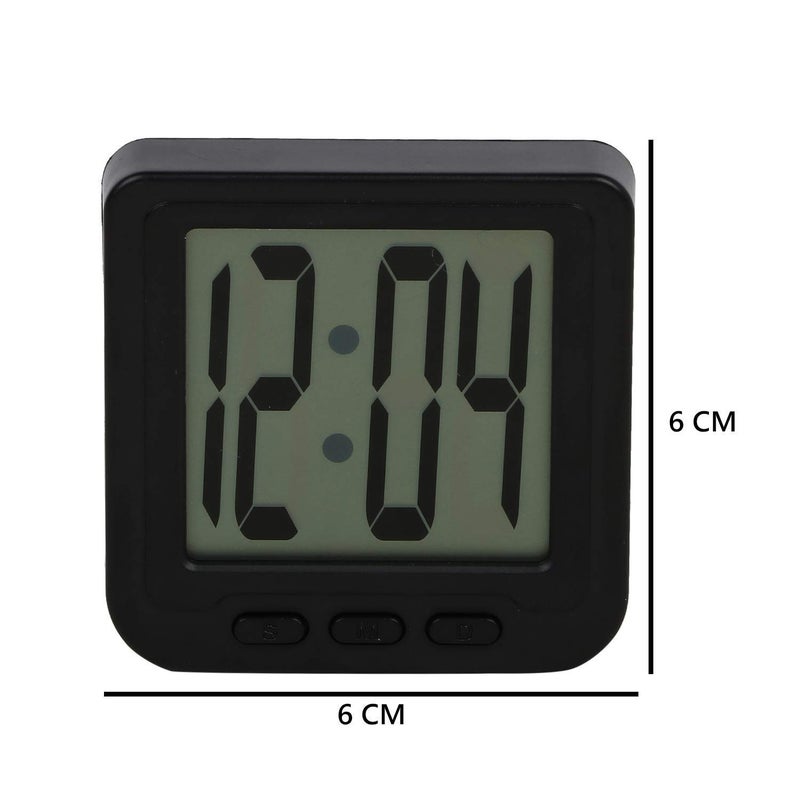 Generic UK Traders Plastic Digital LED Date and Time Clock with Flexible Back Stand for Home and Office Desk Car Dashboard Fridge Black  - Image 5