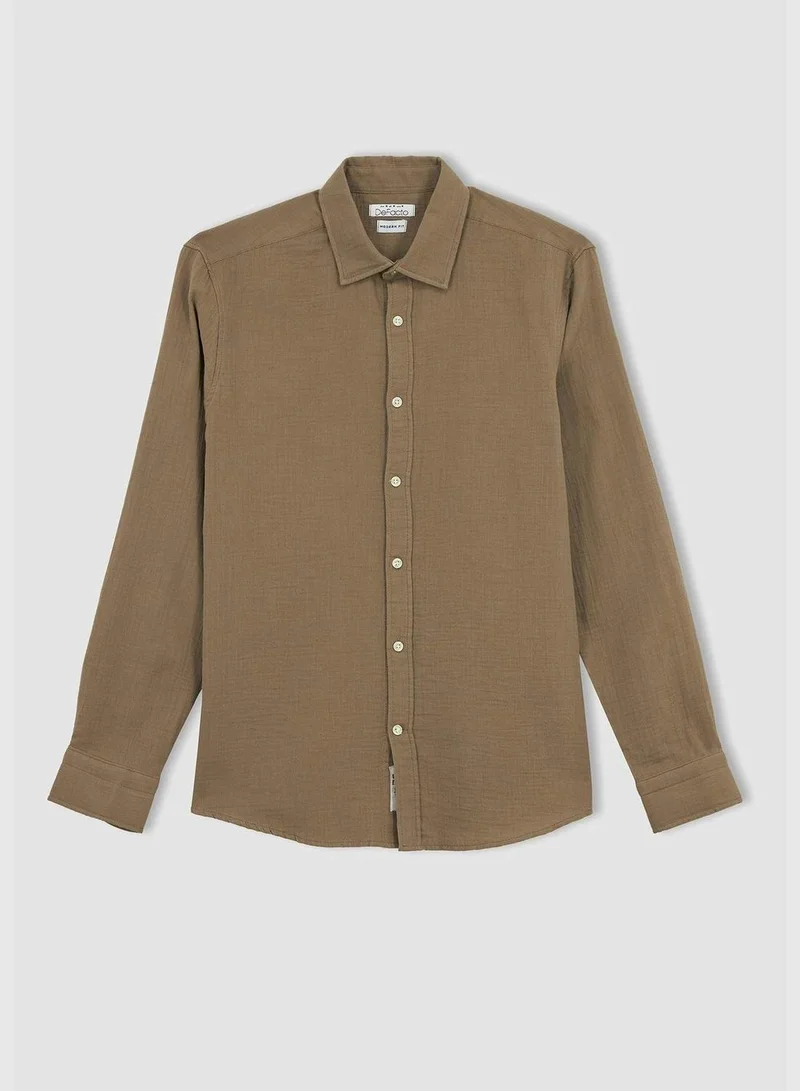 DeFacto Modern Fit Long Sleeve Shirt