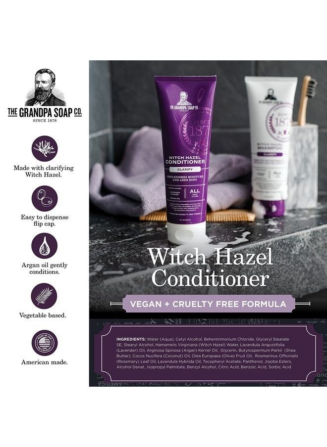 GRANDPA'S - Witch Hazel Conditioner by The Soap Company | Unisex | Witch Hazel, Lavender Flower & Argan Oil | All Hair Types | Vegan & Sulfate-Free | Clean Conditioner | 8 Fl. Oz. Tube - Image 1