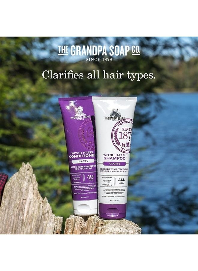 GRANDPA'S - Witch Hazel Conditioner by The Soap Company | Unisex | Witch Hazel, Lavender Flower & Argan Oil | All Hair Types | Vegan & Sulfate-Free | Clean Conditioner | 8 Fl. Oz. Tube - Image 1