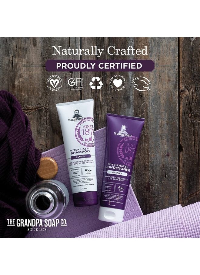 GRANDPA'S - Witch Hazel Conditioner by The Soap Company | Unisex | Witch Hazel, Lavender Flower & Argan Oil | All Hair Types | Vegan & Sulfate-Free | Clean Conditioner | 8 Fl. Oz. Tube - Image 1