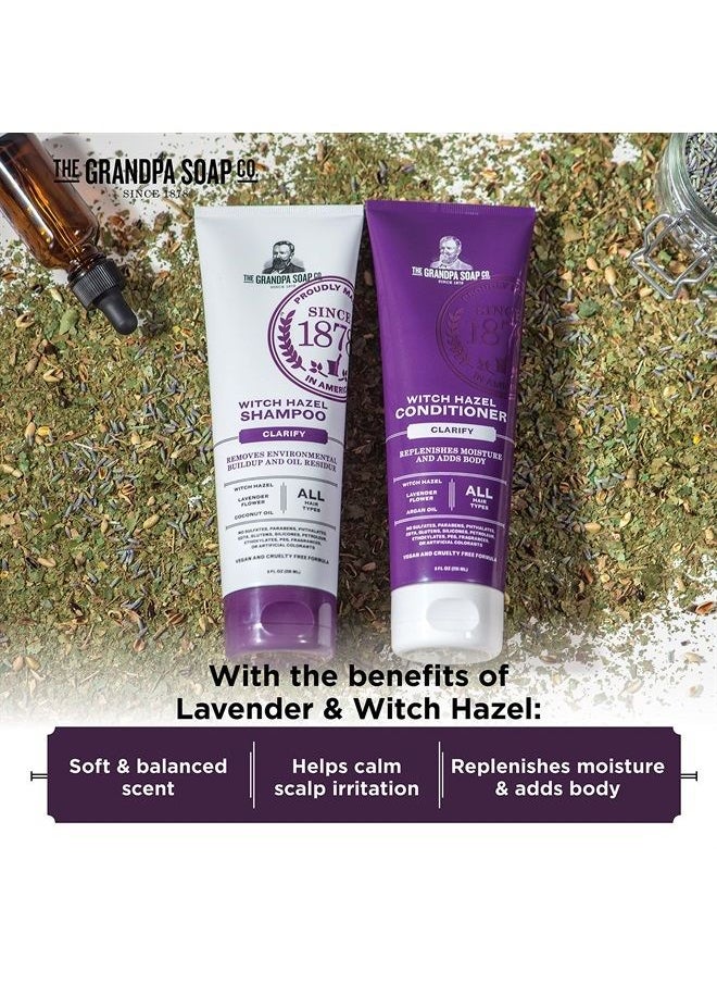 GRANDPA'S - Witch Hazel Conditioner by The Soap Company | Unisex | Witch Hazel, Lavender Flower & Argan Oil | All Hair Types | Vegan & Sulfate-Free | Clean Conditioner | 8 Fl. Oz. Tube - Image 1