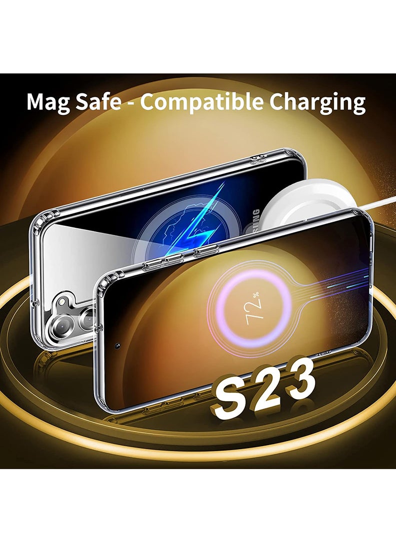 Theodor - Magnetic Case for Samsung Galaxy S23 6.1-inch Compatible with MagSafe Wireless Charging, Shockproof Phone Bumper Cover Good time copy - Image 1