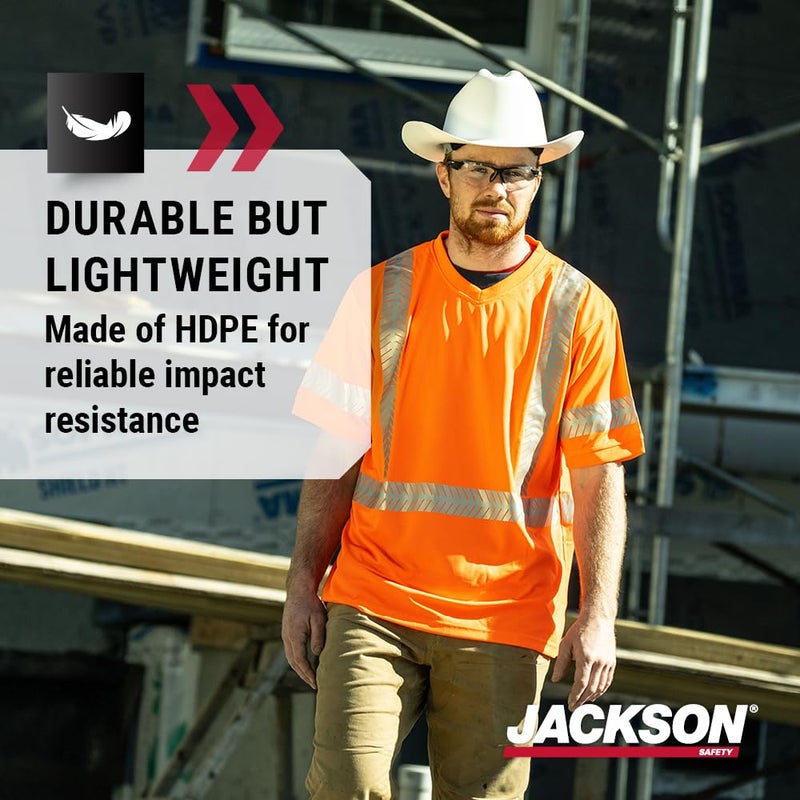 Jackson Safety خوذة جاكسون سيفتي كاوبوي - غير مهوّاة، حواف كاملة، خوذة أمان بتعليق 4 نقاط للرجال والنساء - متوافقة مع ANSI Z89.1 فئة E و OSHA - مصنوعة في الولايات المتحدة الأمريكية - Image 2
