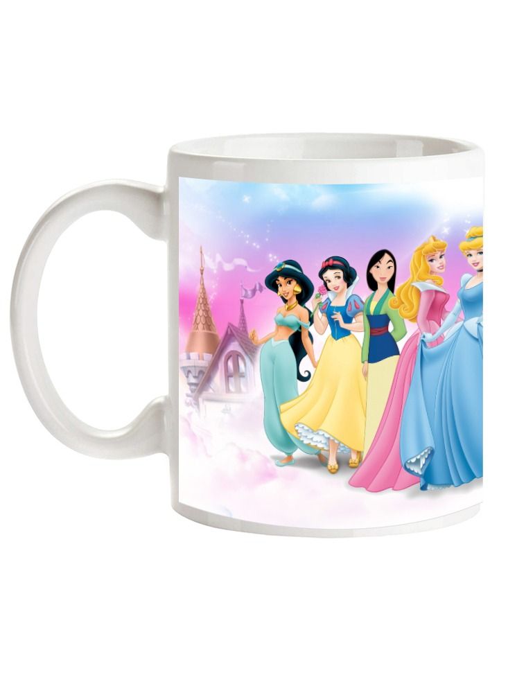 MEC Disney Princesses Print Design Wrapped Around White Handle Mug 11Oz - Image 2