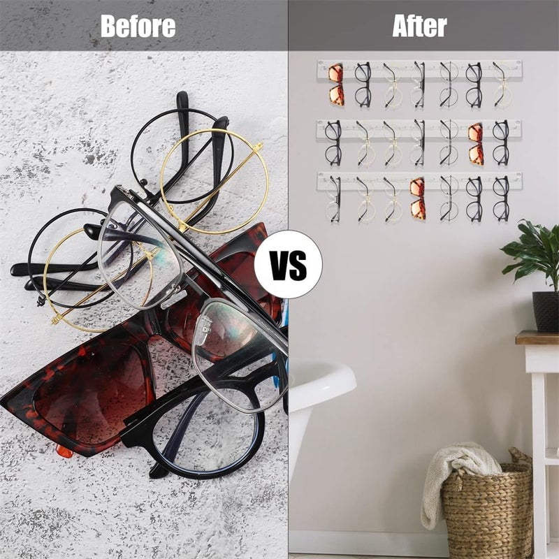 5 Pack Acrylic Sunglasses Organizer - Wall Mounted Eyeglasses Holder - Image 5