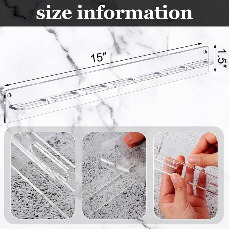 5 Pack Acrylic Sunglasses Organizer - Wall Mounted Eyeglasses Holder - Image 3