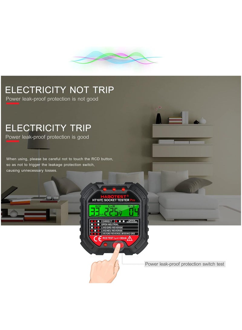 HABOTEST Outlet Tester, Socket Tester  (HT107E) - Image 5