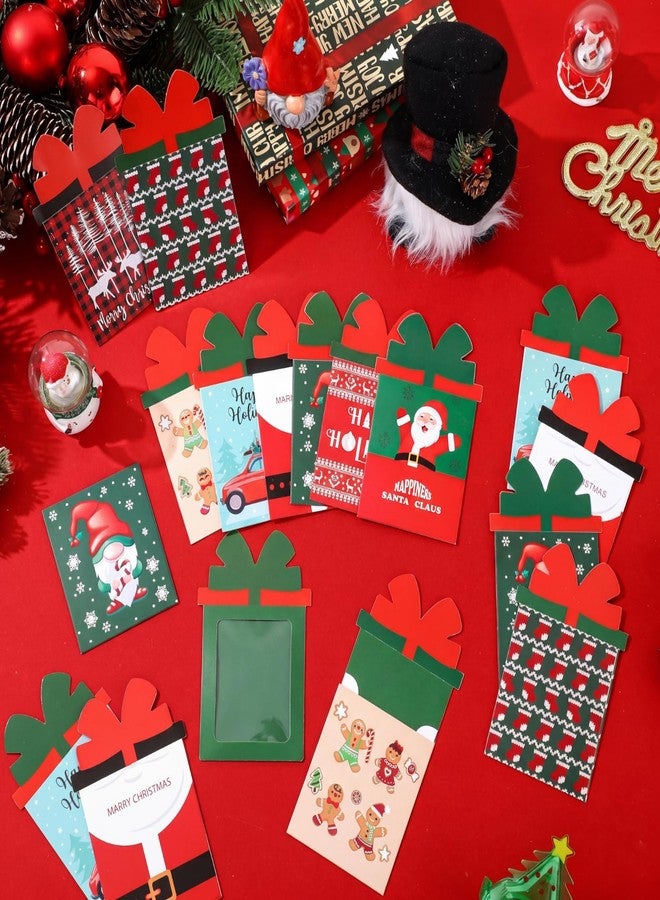Cholemy Set of 24 Christmas Money and Gift Card Sleeves Christmas Gift Greeting Card Xmas Money Holder Ornaments for Holiday Party Decoration(Classic Style - Image 2
