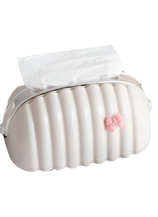 Generic Shell-themed Slim & Lightweight Living Room Tissue Box, Multi, Plastic, RectangularChic Tissue Box with Bow Decorative Handbag with Zipper for Easy Use and Storage of Napkins. - pzsku/Z81AD77B6A4CBA1F3E555Z/45/1747445105/c12878db-26cf-488d-9d3d-0c16a7e17c74