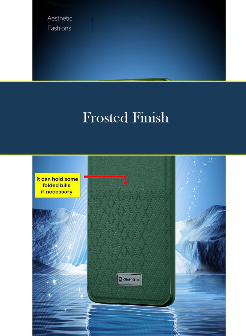 Liquid Silicone With Raised Camera Lips Card Holder Case Cover For Honor X9a 5G 2023 Dark Green
