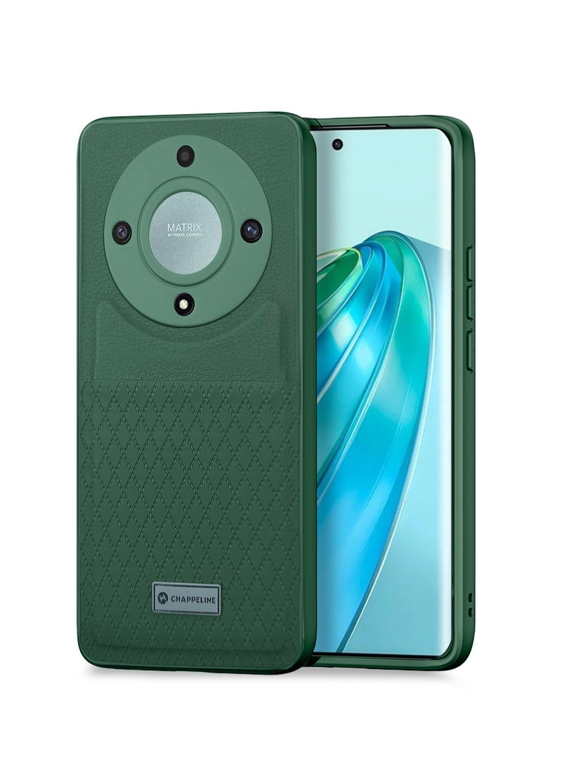 CHAPPELINE Liquid Silicone With Raised Camera Lips Card Holder Case Cover For Honor X9a 5G 2023 Dark Green  - Image 1
