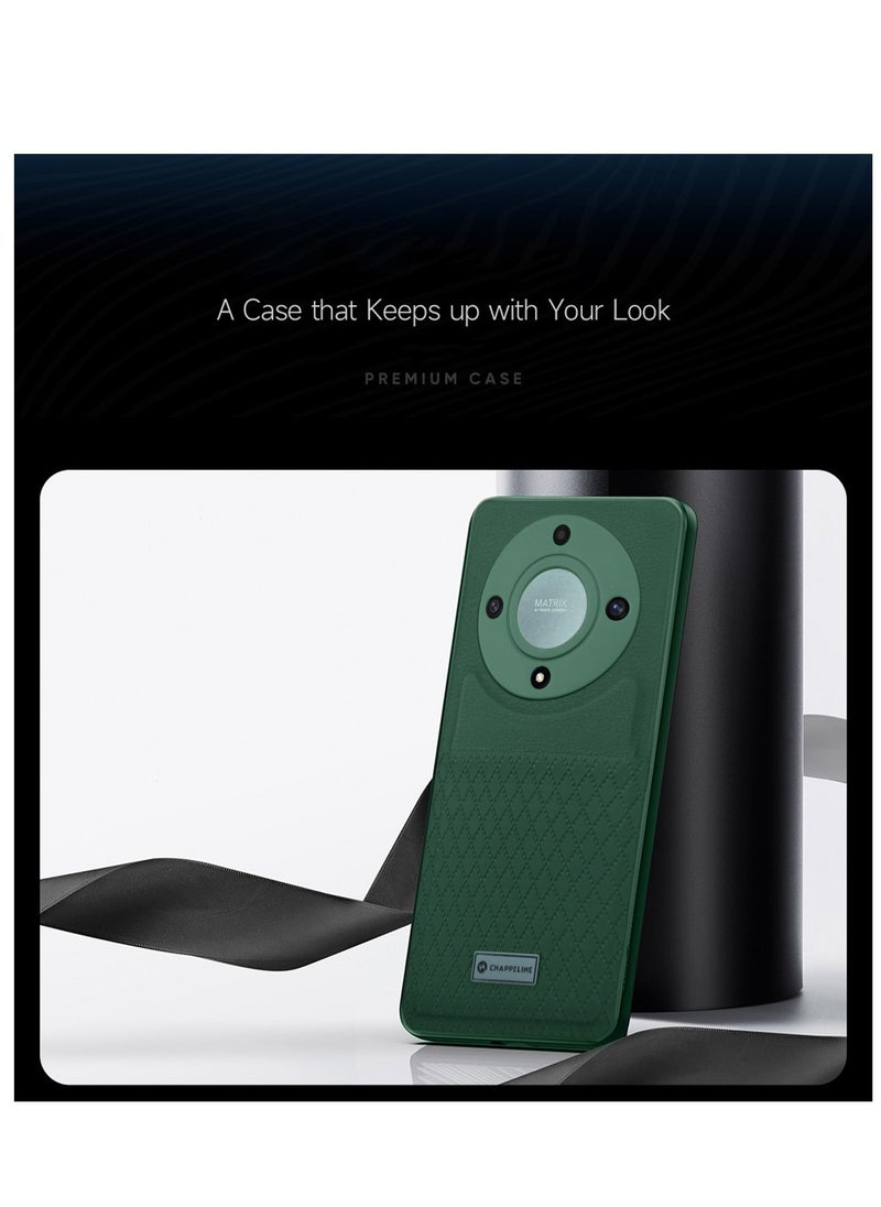 CHAPPELINE Liquid Silicone With Raised Camera Lips Card Holder Case Cover For Honor X9a 5G 2023 Dark Green  - Image 3