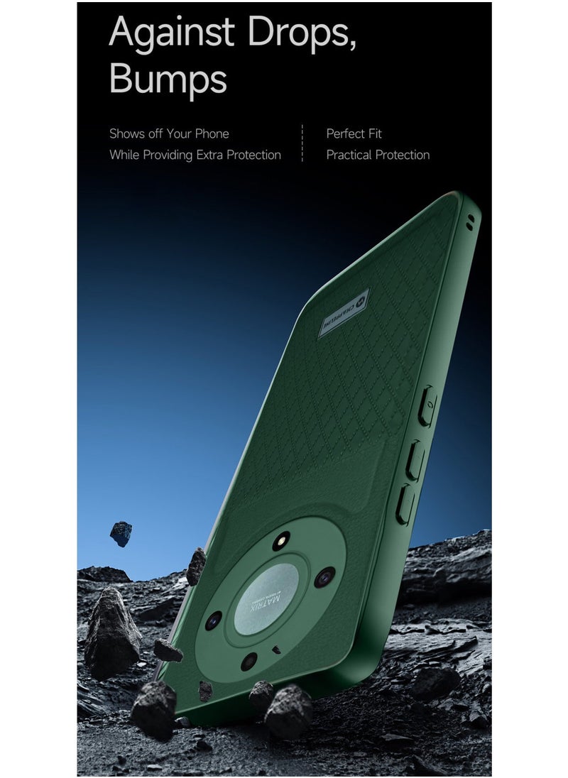 CHAPPELINE Liquid Silicone With Raised Camera Lips Card Holder Case Cover For Honor X9a 5G 2023 Dark Green  - Image 4