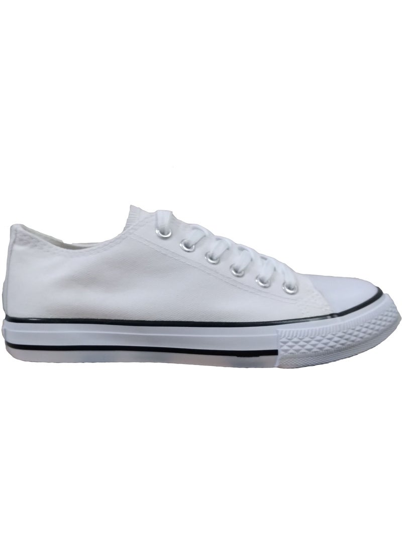 Shoe star حذاء رياضي برباط علوي منخفض للرجال أبيض - Image 1