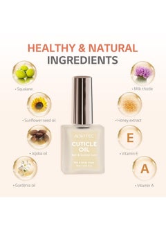 Aokitec Natural Cuticle Oil - Milk & Honey Flavor Cuticle Oil For Nail Growth And Strengthener With Vitamin E Repair Damaged Skin And Thin Nails Moisturizes Cuticle & Overnight Cuticle Softene  - Image 5