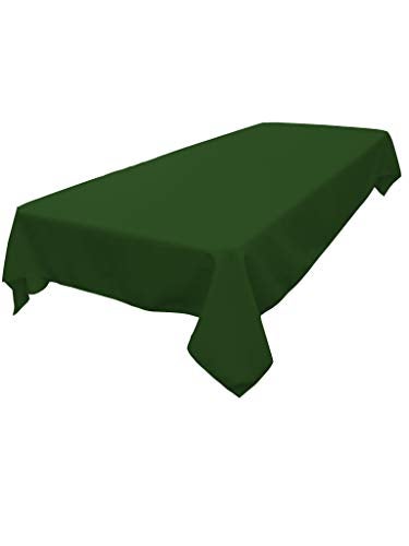 LA Linen Polyester Poplin Washable Rectangular Tablecloth, Stain and Wrinkle Resistant Table Cover 60x84, Fabric Table Cloth for Dinning, Kitchen, Party, Holiday 60 by 84-Inch, Emerald Green - Image 2