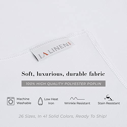 LA Linen Polyester Poplin Washable Rectangular Tablecloth, Stain and Wrinkle Resistant Table Cover 60x84, Fabric Table Cloth for Dinning, Kitchen, Party, Holiday 60 by 84-Inch, Emerald Green - Image 5