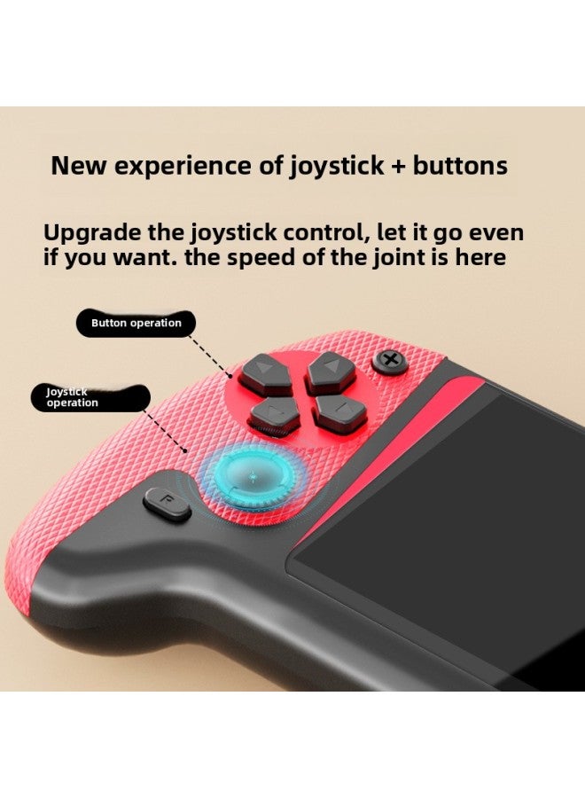 وحدة تحكم ألعاب صغيرة محمولة باليد Retro Arcade 500 في واحد مع عصا تحكم كبيرة الحجم وذاكرة الطفولة الحنين إلى الماضي - موديل الآلة: 【500 لعبة مدمجة】 أحادية اللون باللون الأحمر - Image 3