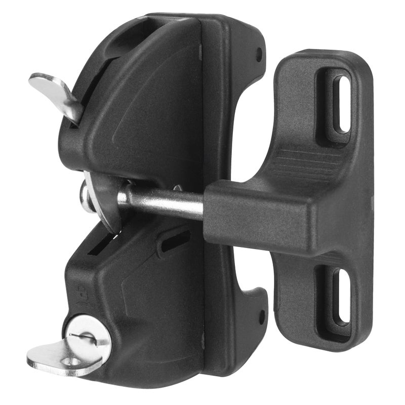 SANKINS Key Lockable Double Sided Gate Latch Fence Gate Locks for Outdoor Gates Self Locking Gate Latch Door Latch Fence Gate Latch Gate Hardware for Wood Vinyl Metal Gates Black - Image 2